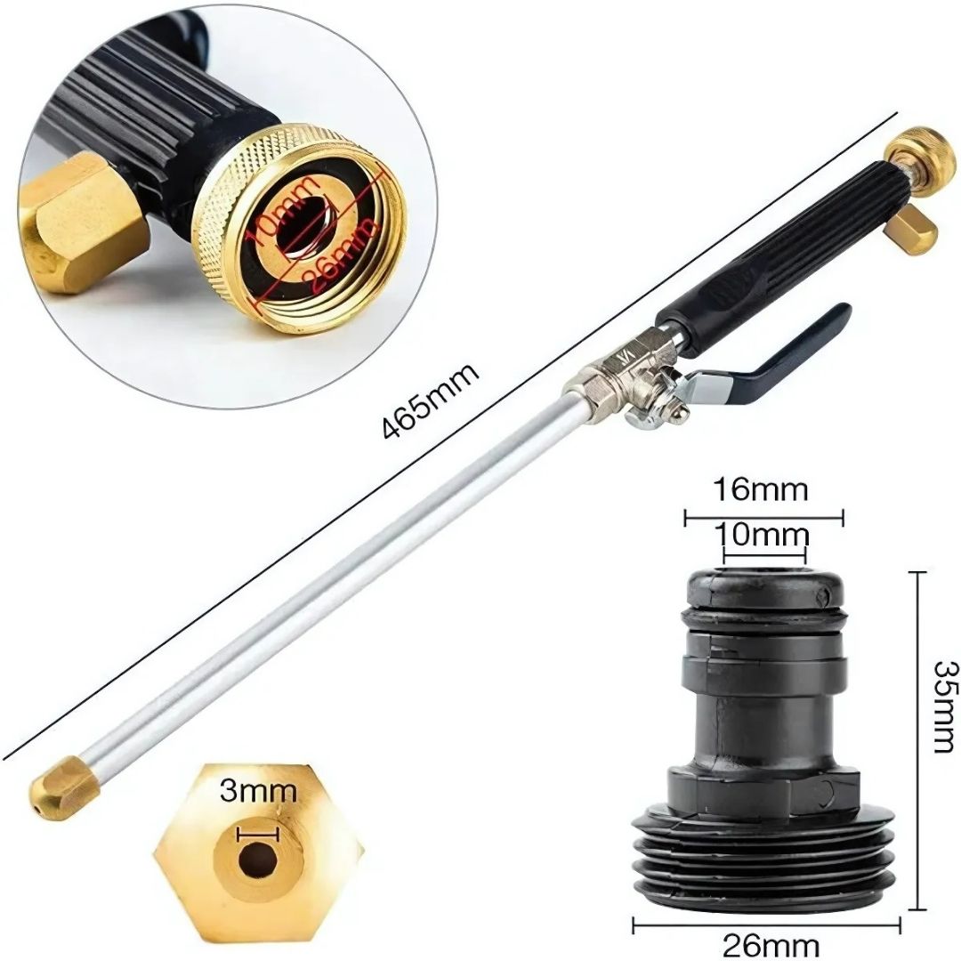 Pressure Gun for Garden Hose with Adjustable Spray Nozzle