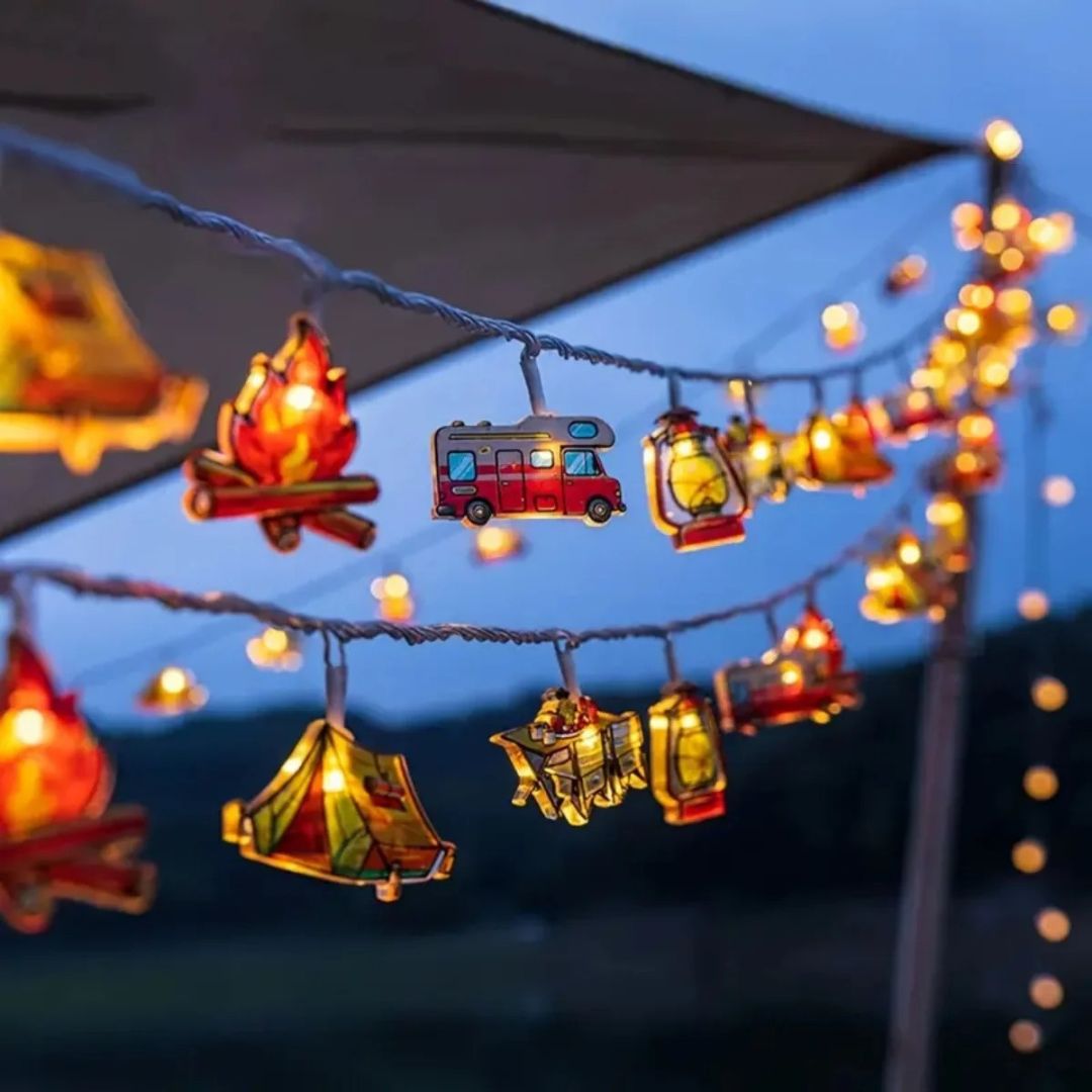 LED Mood Lighting Garland with Camping Themes