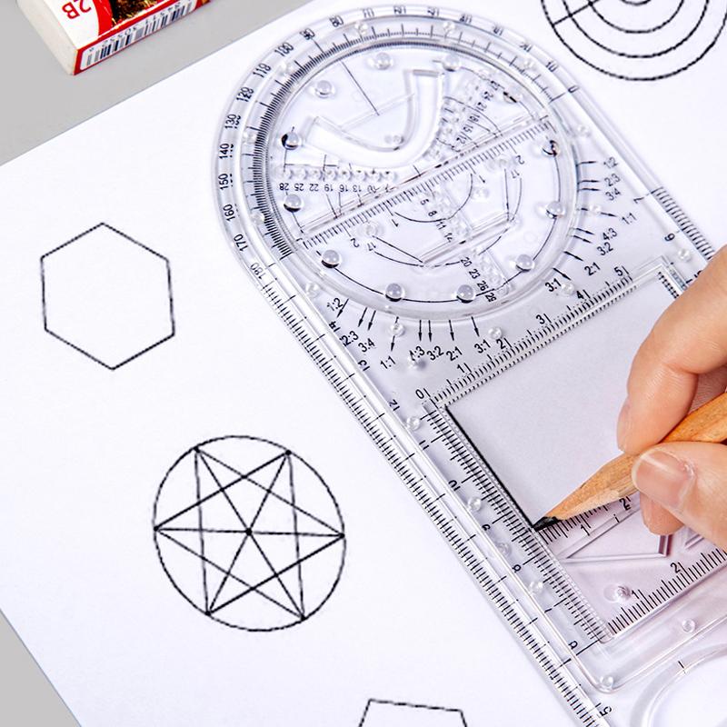 Multifunctional Transparent Geometric Ruler