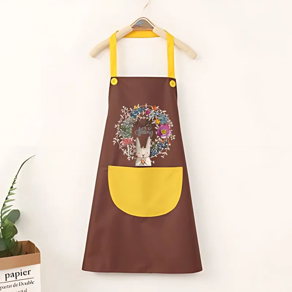 Hello Spring Waterproof Floral Kitchen Apron