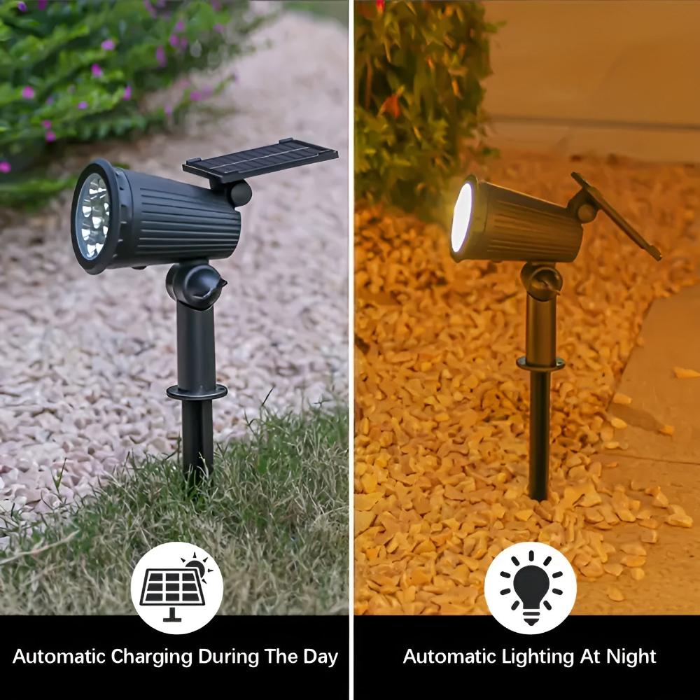 Rechargeable Solar Spotlight with 9 Ultra-Bright LEDs