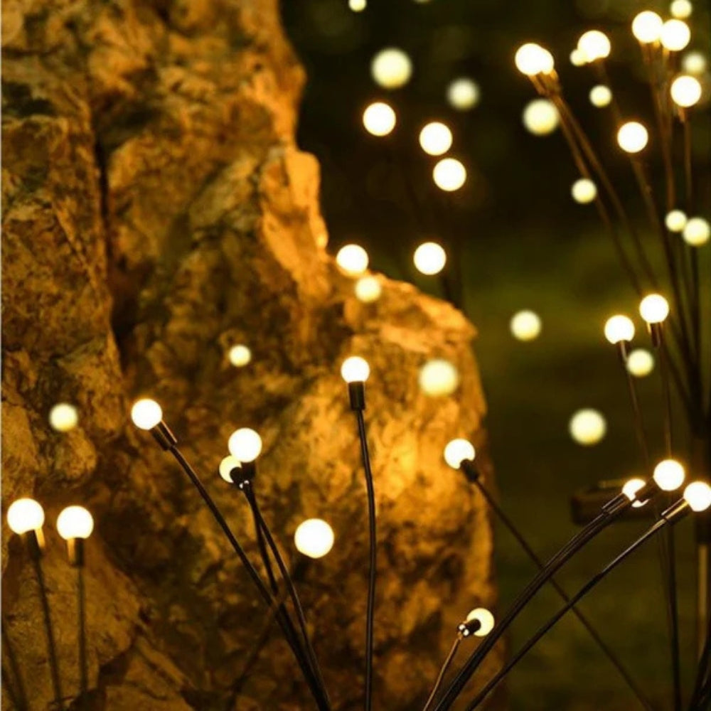 Solar-Powered LED Firefly Garden Lamps
