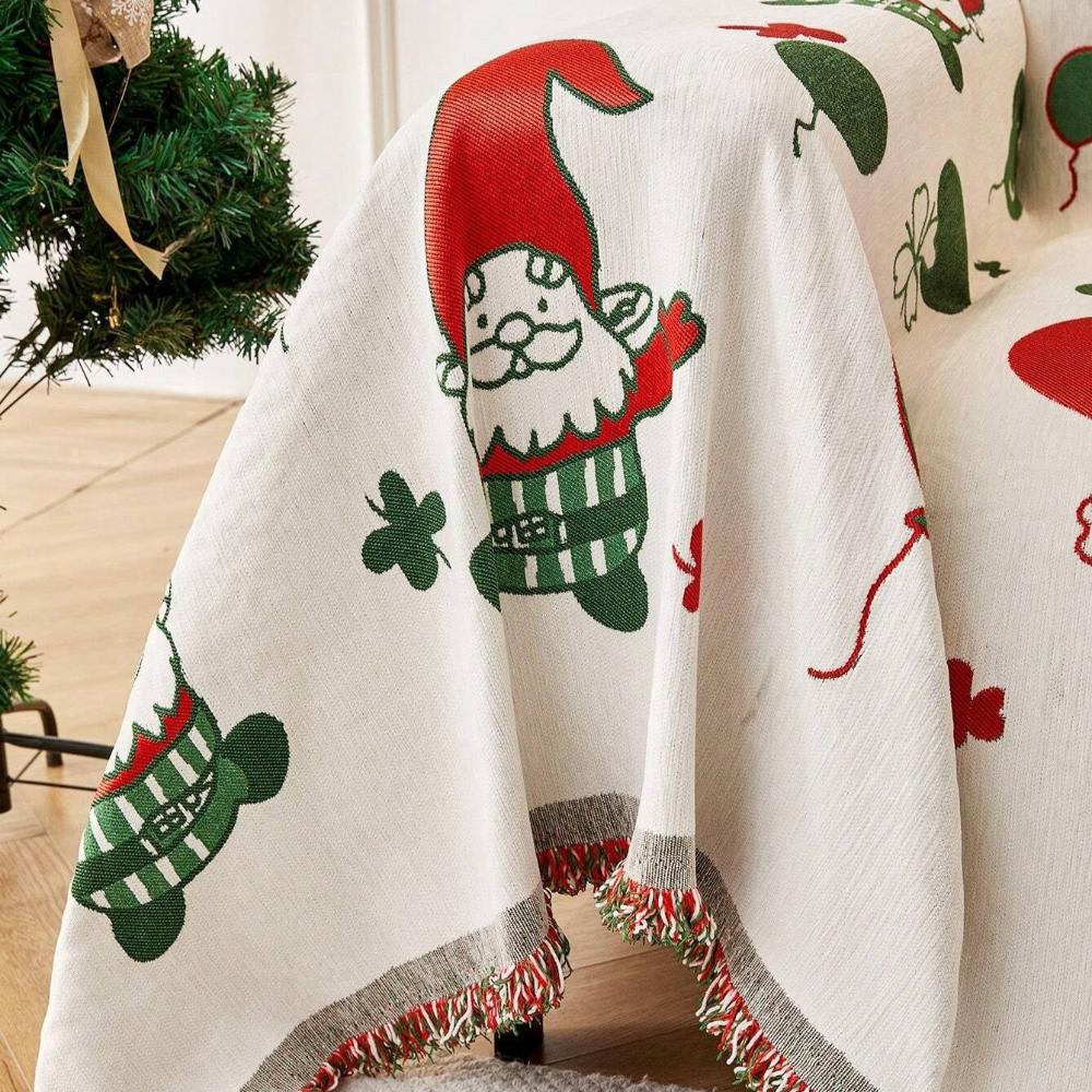 Festive Quilted Christmas Sofa Cover