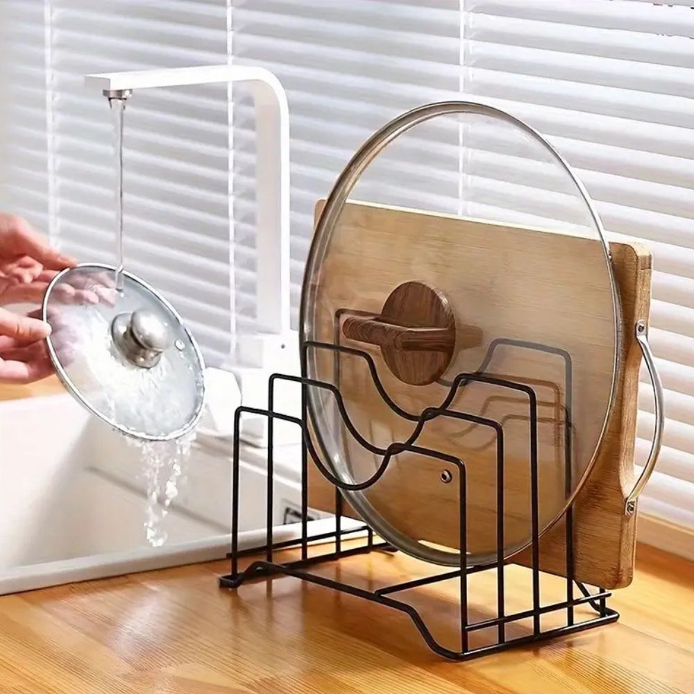 Vertical Iron Plate and Lid Organizer