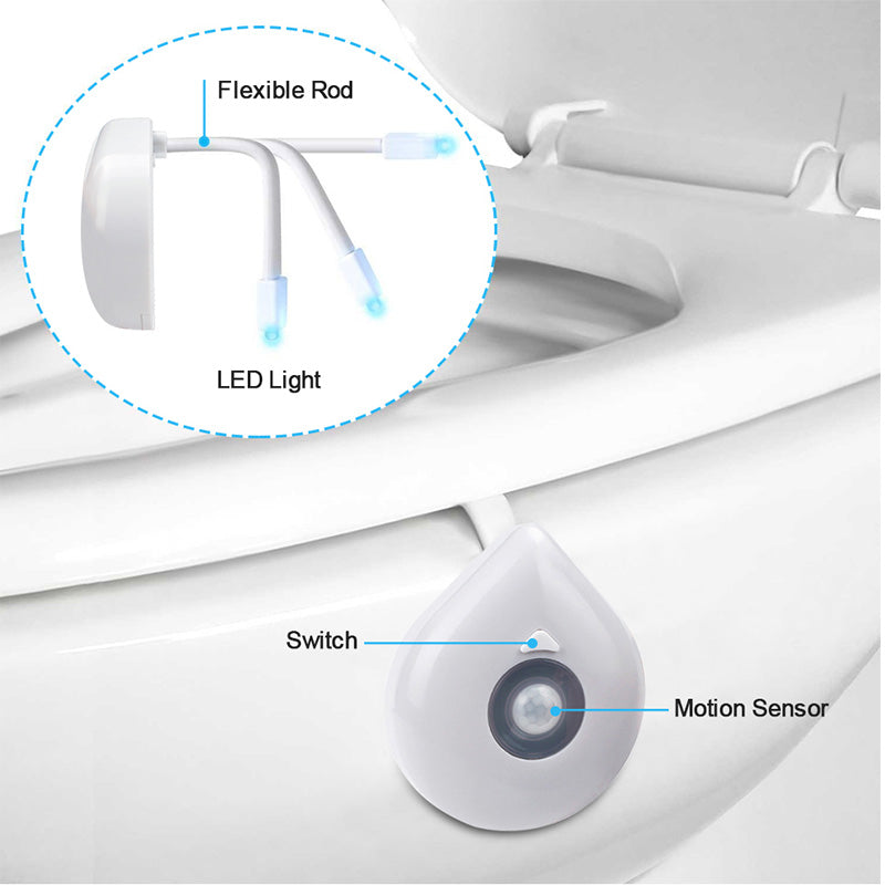 LED Motion Sensor Toilet Night Light with Color Changing Options