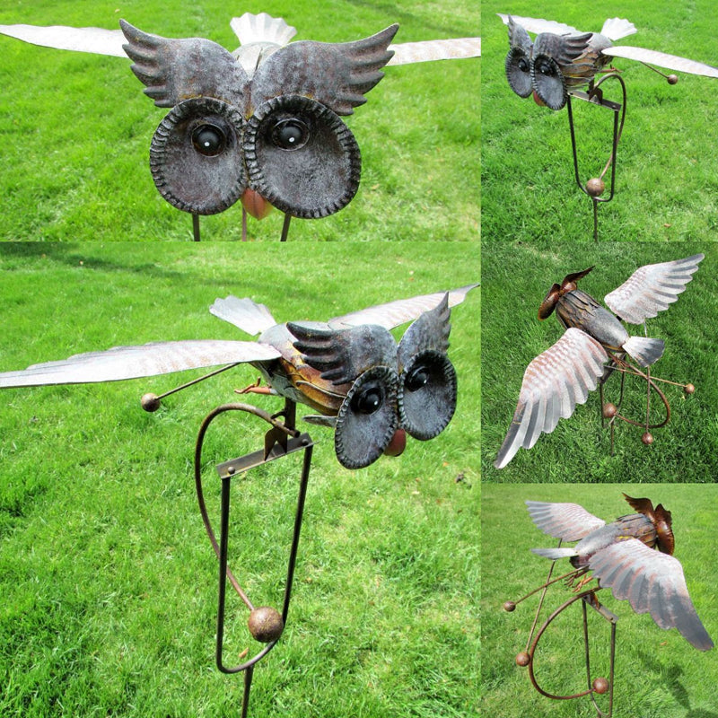 Metal Eagle Windmill Garden Art Decor