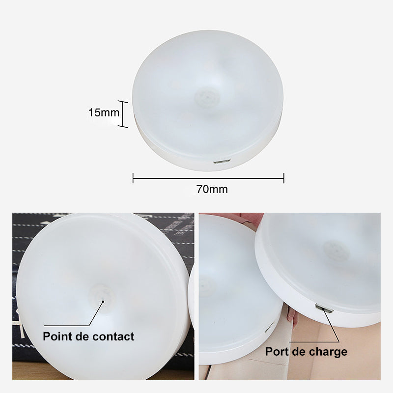 Portable Touch Night Lamp with Adjustable Brightness and Magnetic Mount