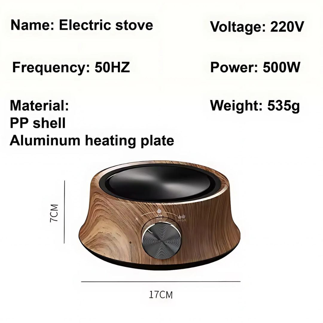 Compact Electric Hot Plate with Adjustable Temperature Control