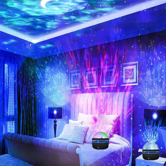 Northern Lights Projector with Music Synchronization and Remote Control