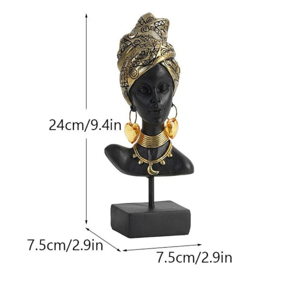 Elegant Black Female Figure Jewelry Holder