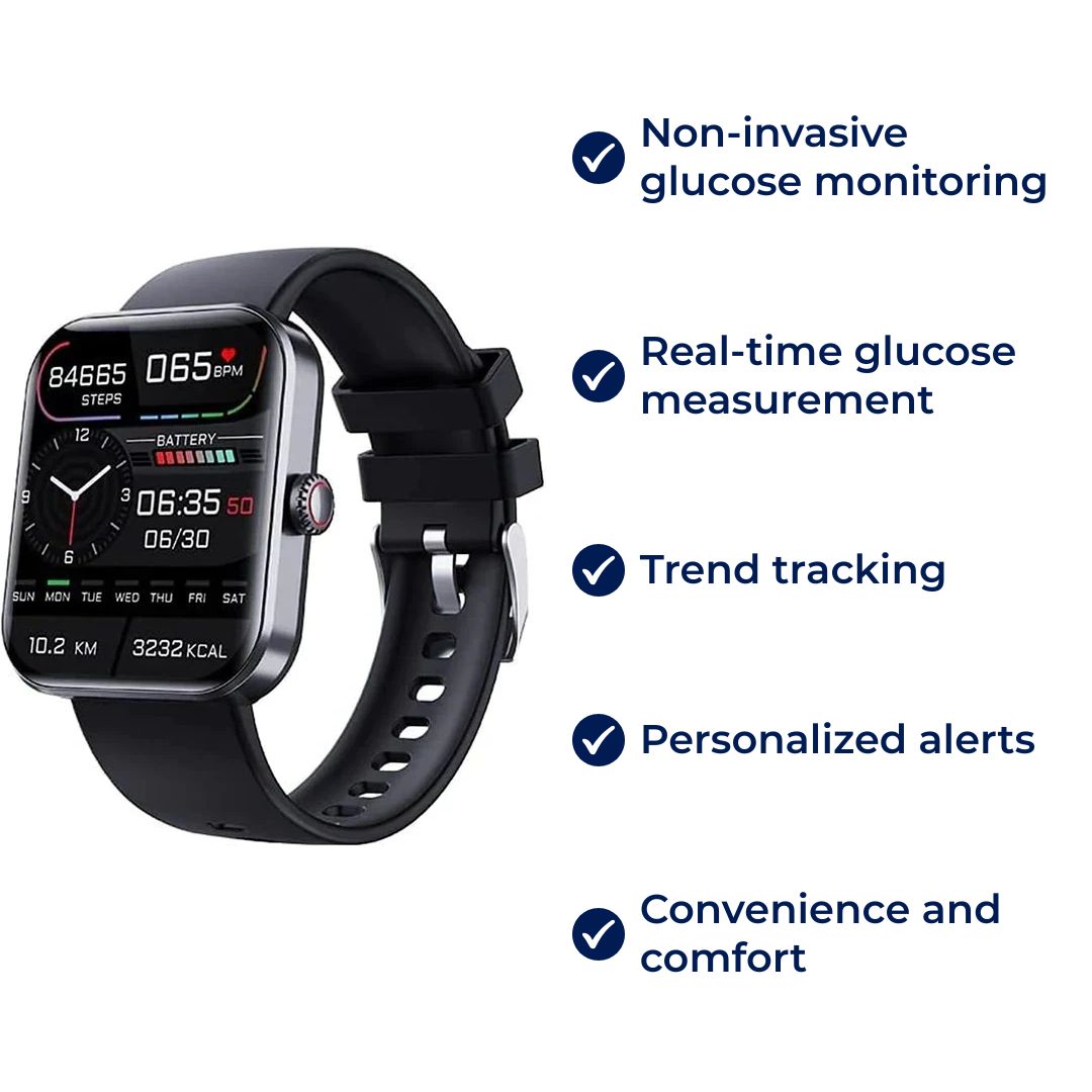 Non-Invasive Blood Glucose Monitoring Smartwatch with Real-Time Alerts