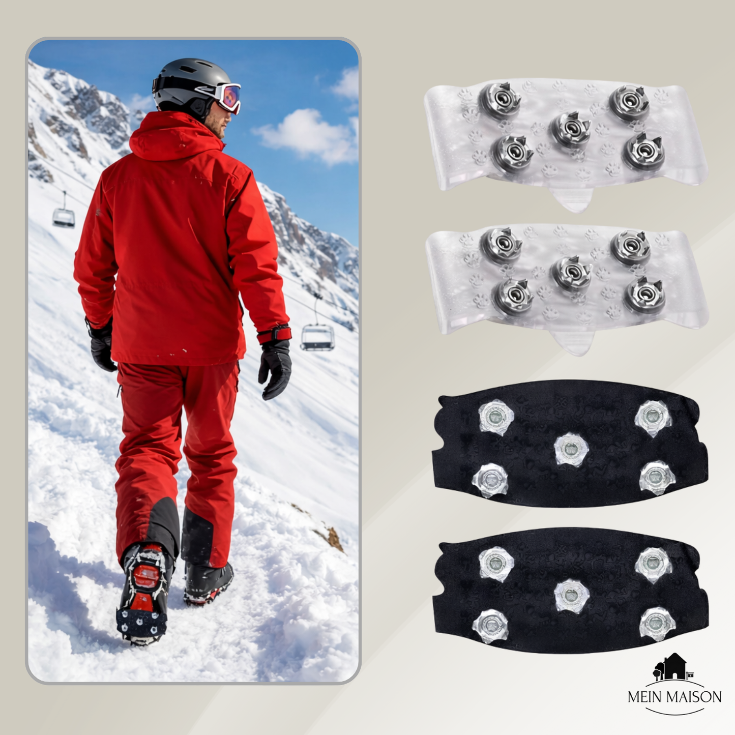 Anti-Slip Ice Grips Shoe Crampons for Winter Traction