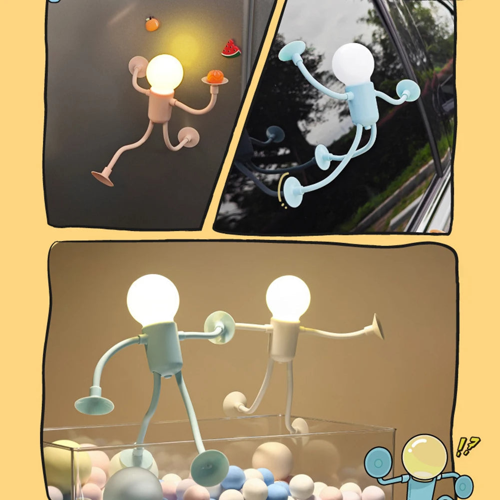 Bendable Cartoon Night Light with Suction Cup