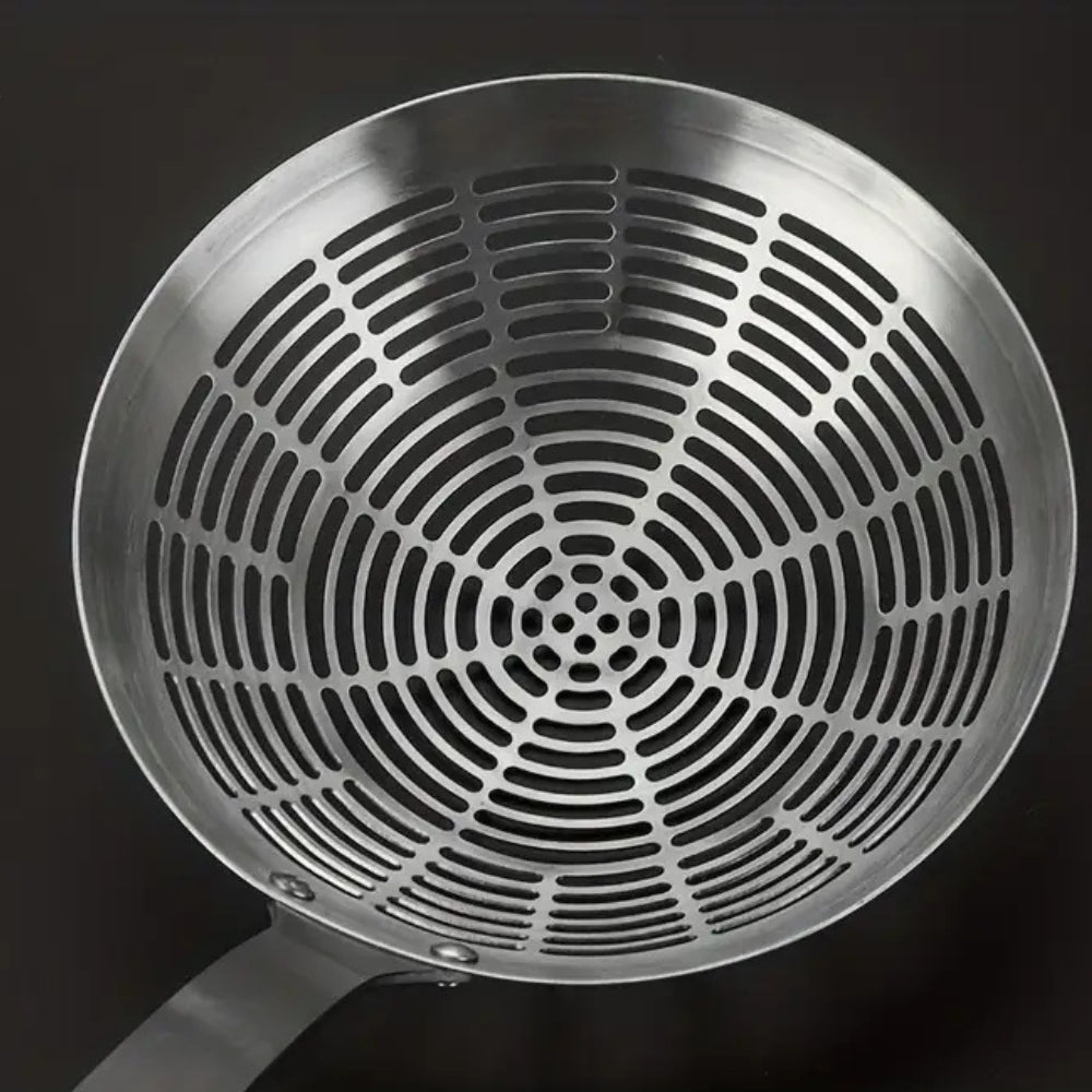 Stainless Steel Strainer Ladle with Wooden Handle