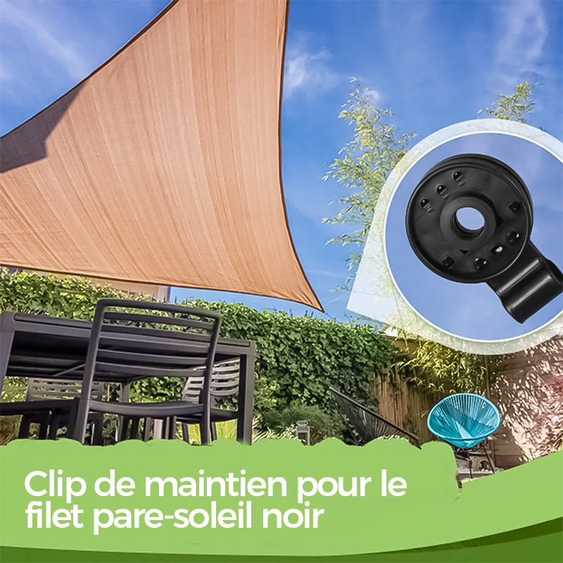 Plastic Shade Cloth Clips - Durable Black Garden Net Fasteners