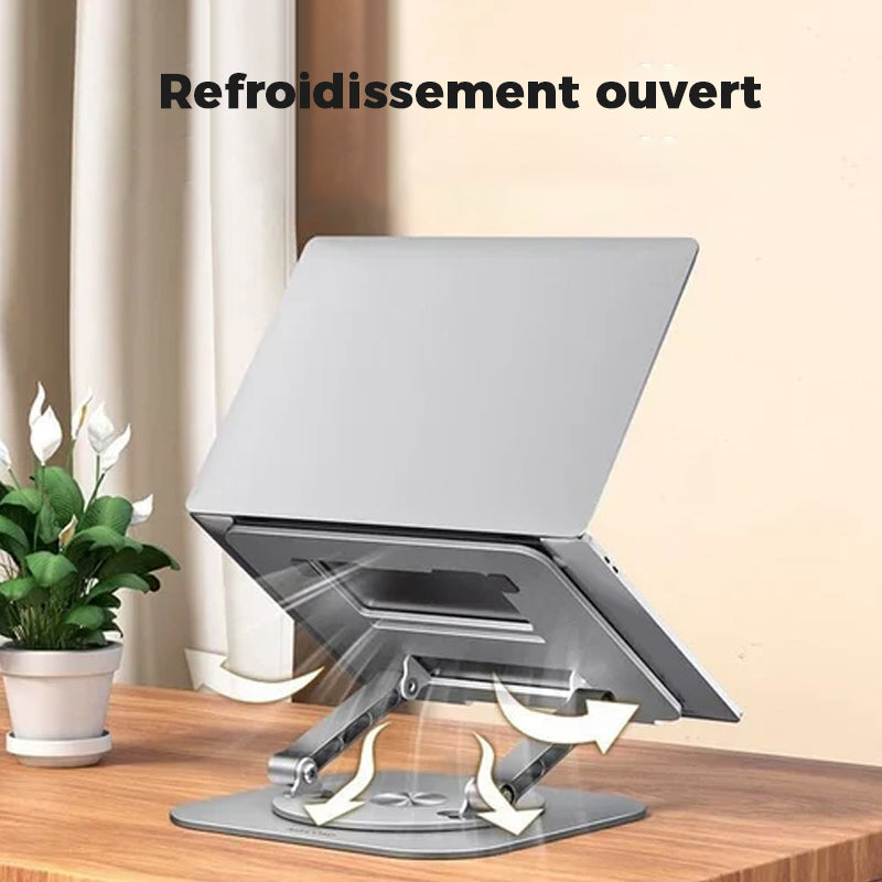 Adjustable Aluminum Laptop Stand with 360° Rotation
