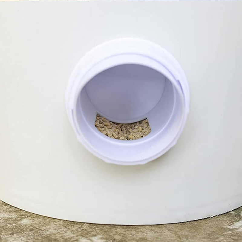 Adjustable Gravity-Feed Chicken Feeder for Dry Food