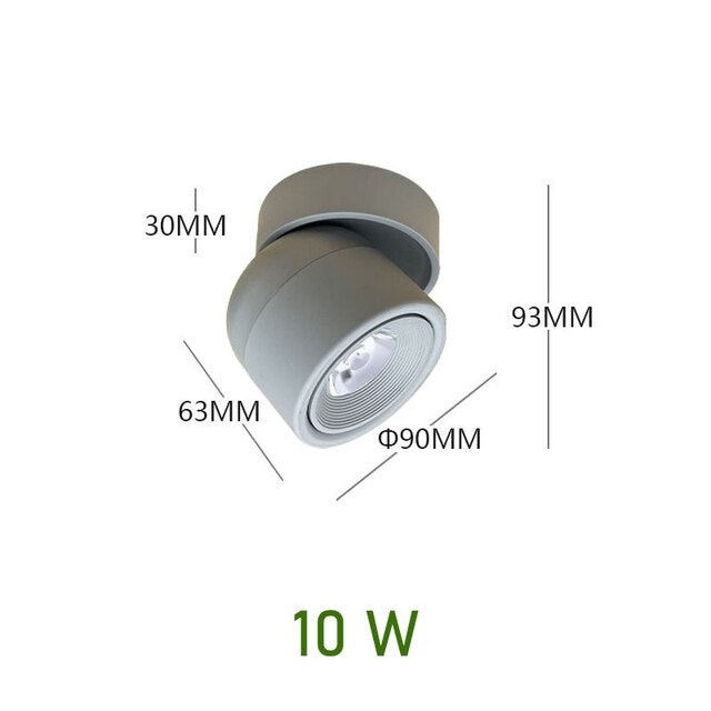 Dimmable Minimalist LED Spotlight with 340-Degree Rotation