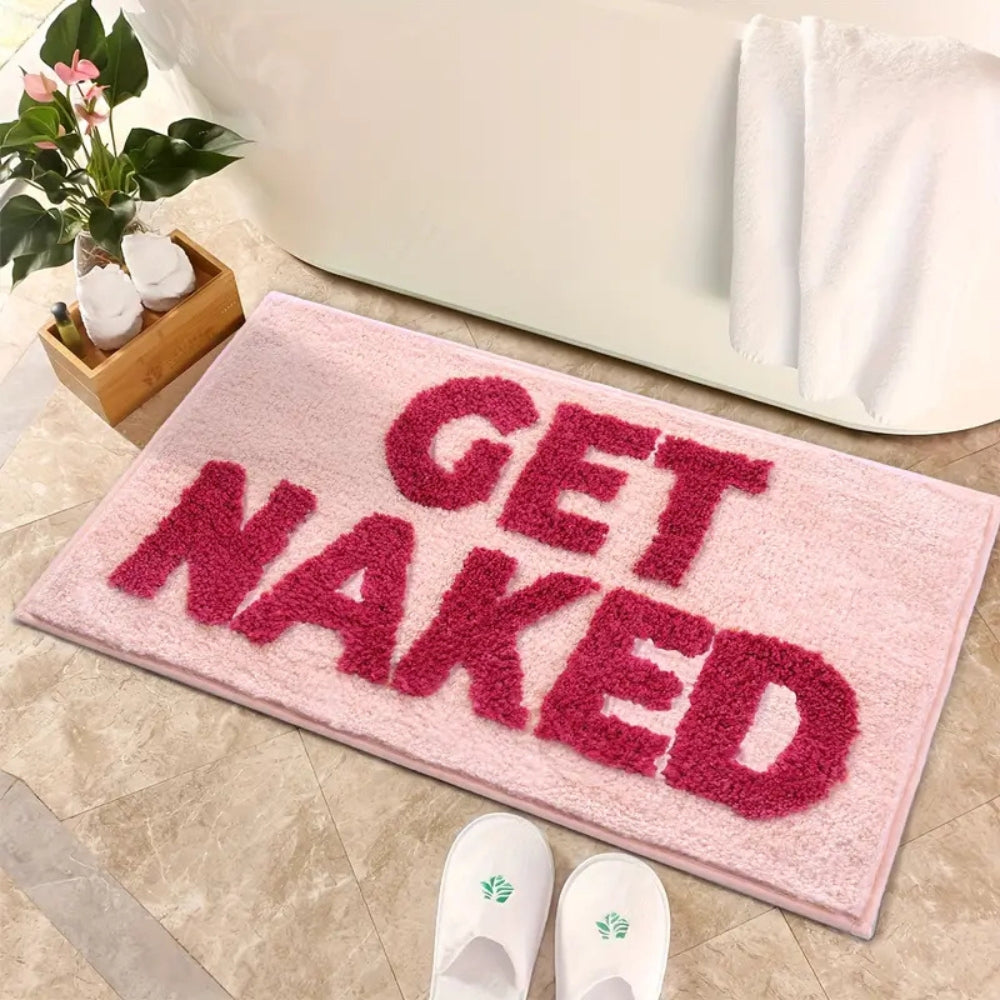 Funny Non-Slip Bathroom Mat - Get Naked Design