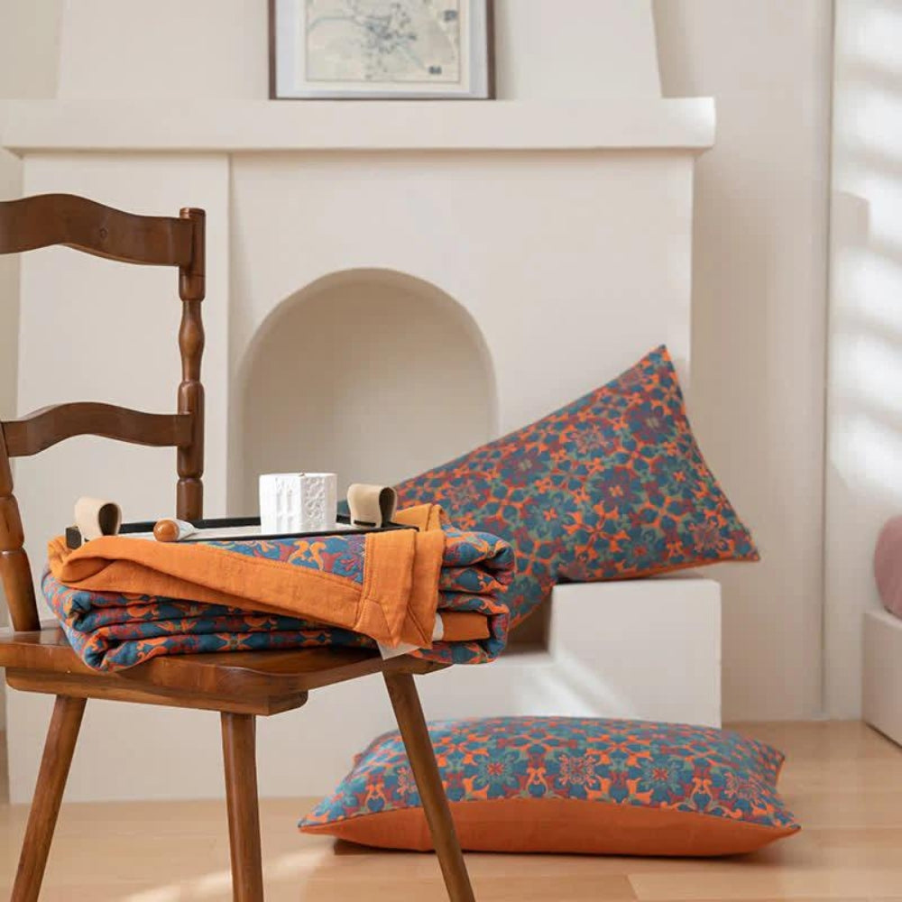 Citrus Sunrise Organic Cotton Blanket