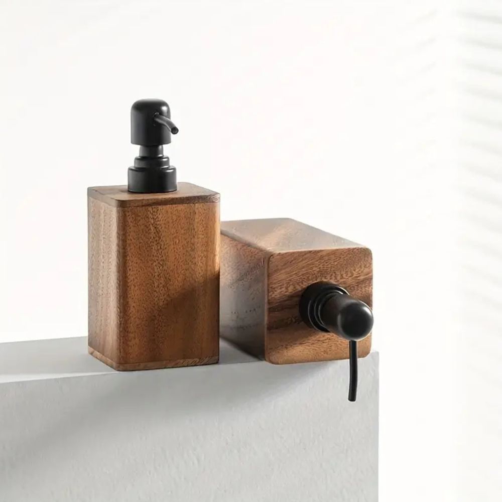 Walnut Wood Soap and Lotion Dispenser