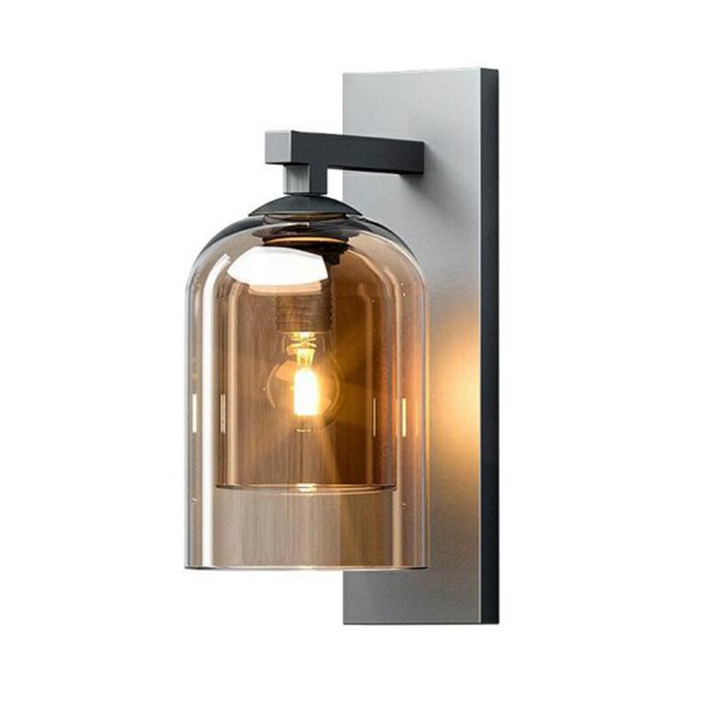 Contemporary Smoked Glass Wall Lamp