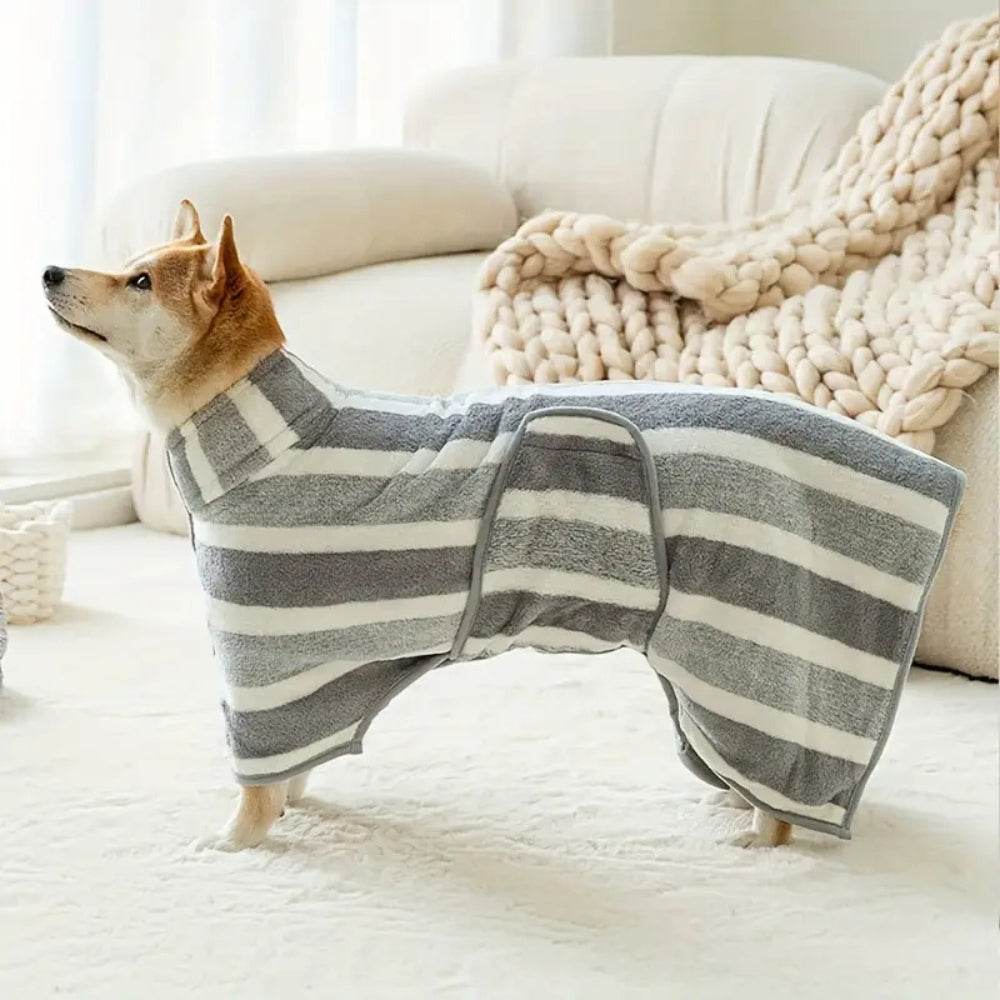 Super Absorbent Dog Drying Towel Robe