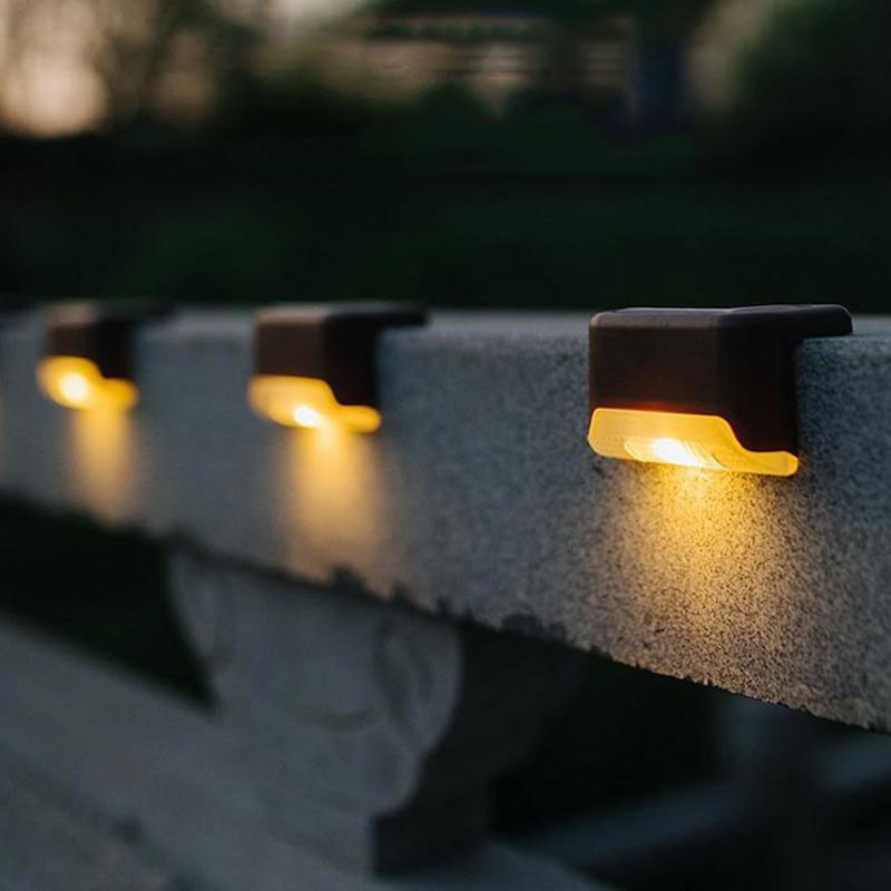 Waterproof Solar Stair Lights for Outdoor Use - 4 Pack