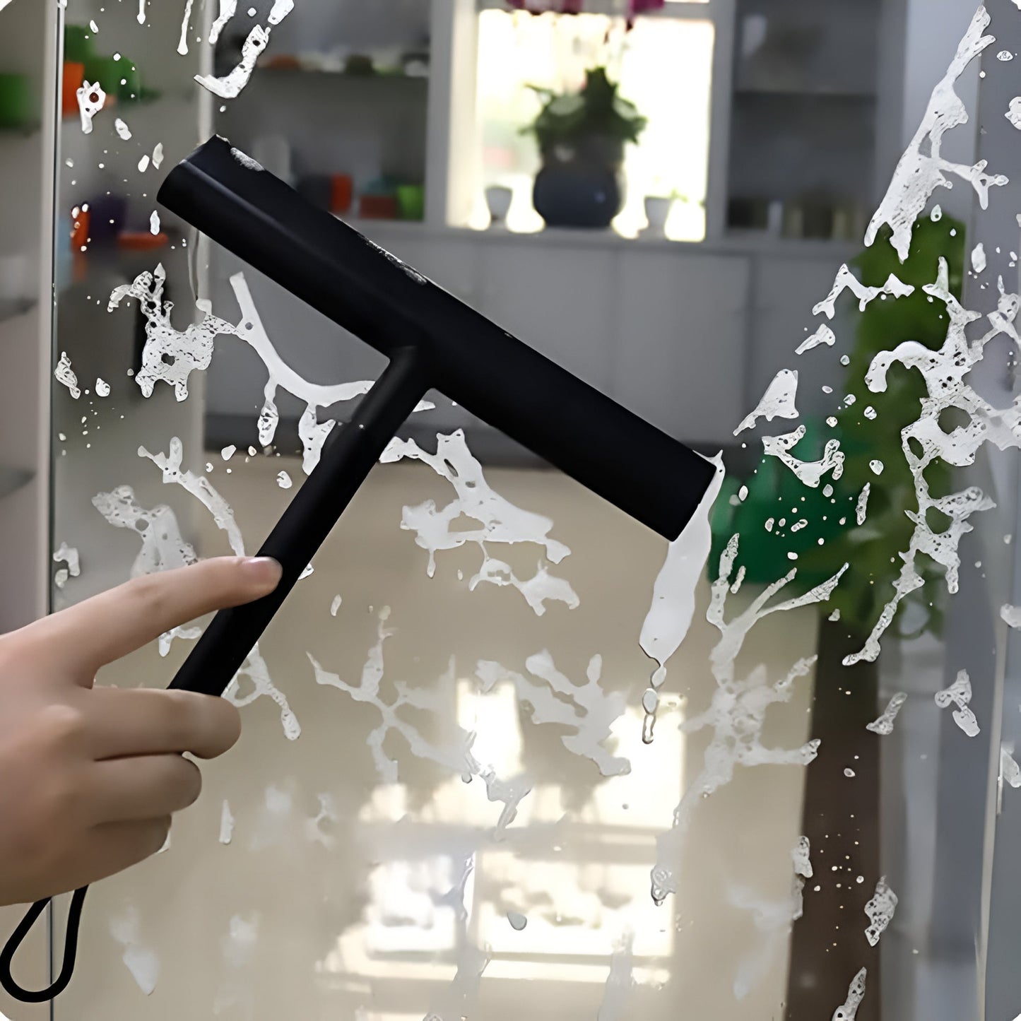 Sleek Silicone Shower Squeegee with Ergonomic Handle