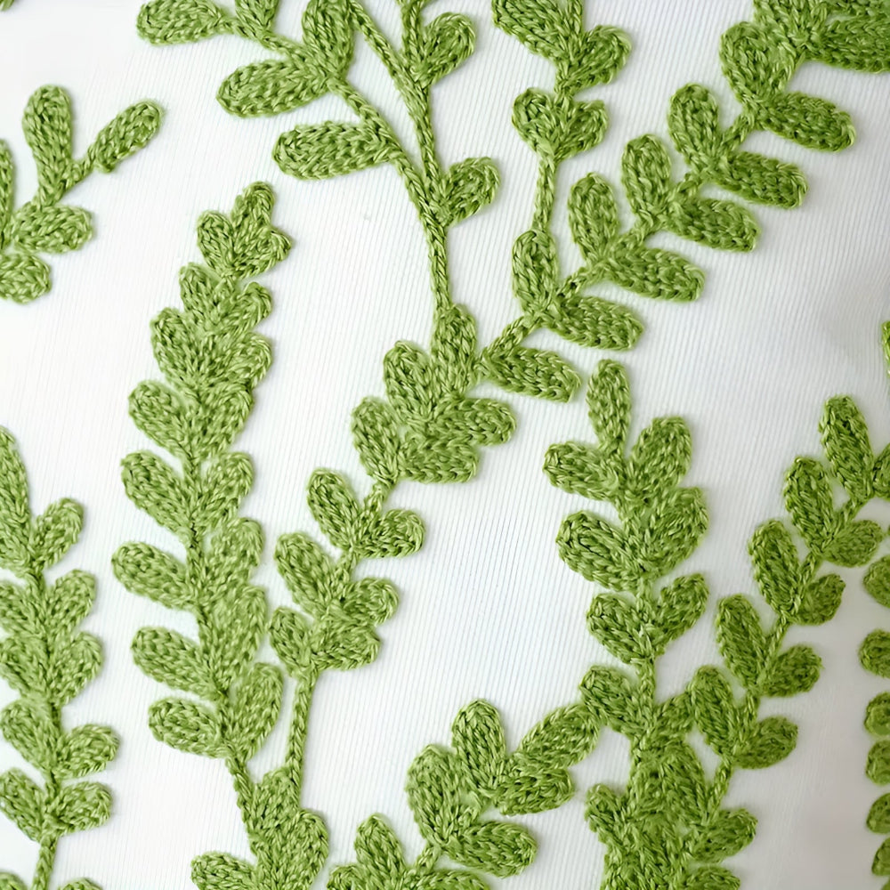 Leaf Pattern Microfiber Cushion Cover
