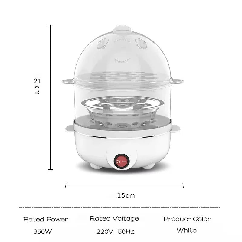 Double Layer Electric Egg Cooker and Steamer