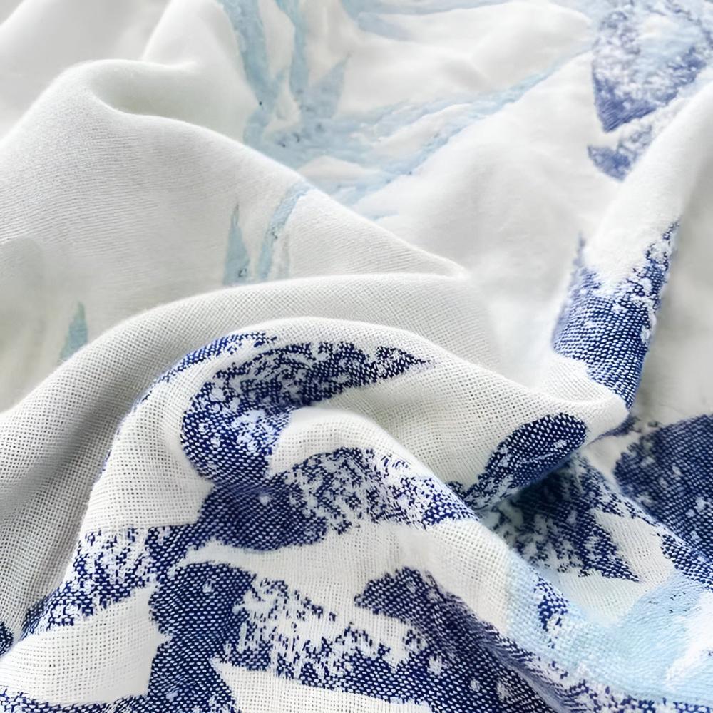 Bamboo Cotton Lightweight Reversible Throw Blanket