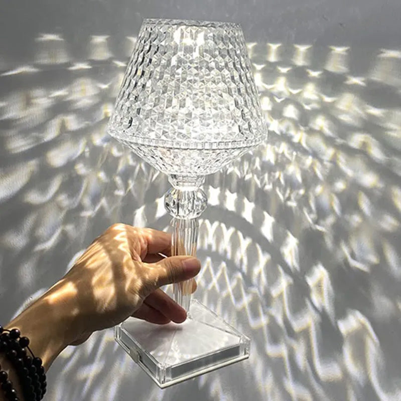 Rechargeable Touch-Control Crystal Table Lamp
