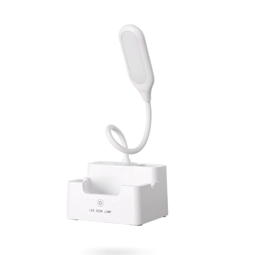 Adjustable Desk Lamp with Phone Holder and Fan