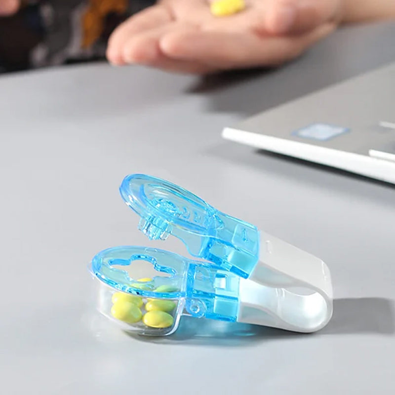 Portable Pill Dispenser with Storage Box for Small Pills