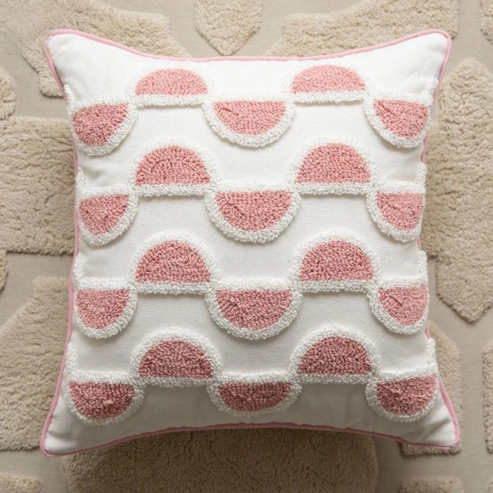 Boho Floral Chenille Cushion with Tassels