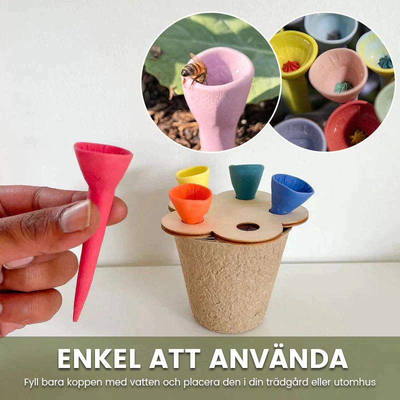 Ceramic Drinking Cup for Bees and Insects - Eco-Friendly Pollinator Hydration Solution