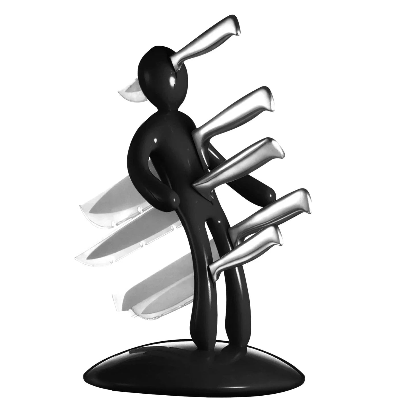 Humanoid Knife Holder with Five Slot Storage