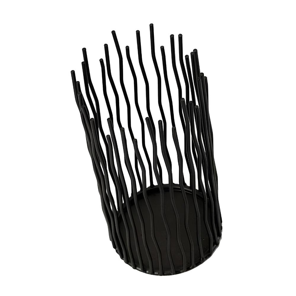 Black Iron Geometric Candle Holder