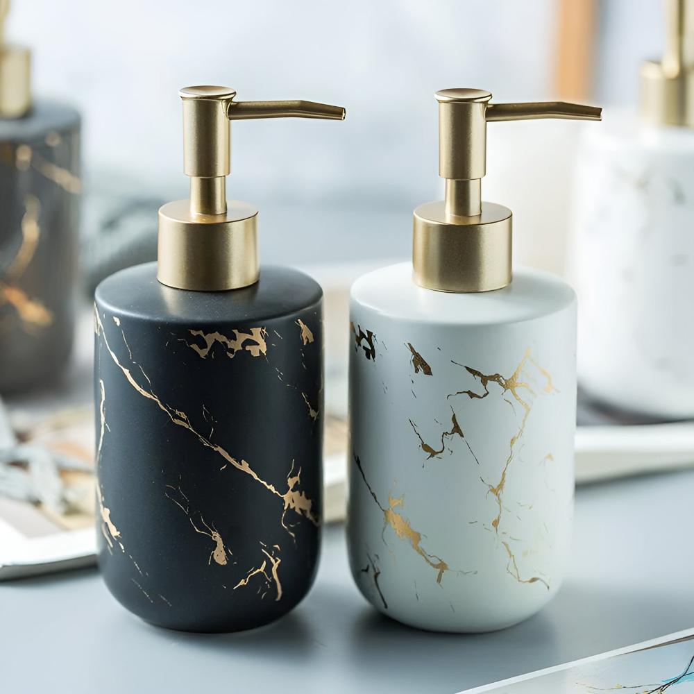 Ceramic Golden Marble Soap Dispenser