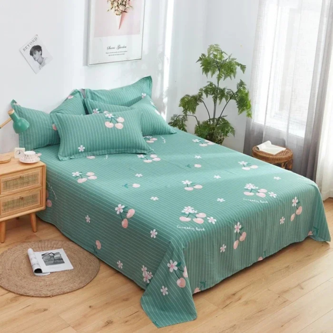 Luxury Cotton Bed Duvet Cover Set with Pillowcases