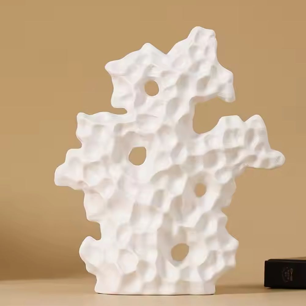 Ceramic Coral Sculpture for Coastal Home Decor