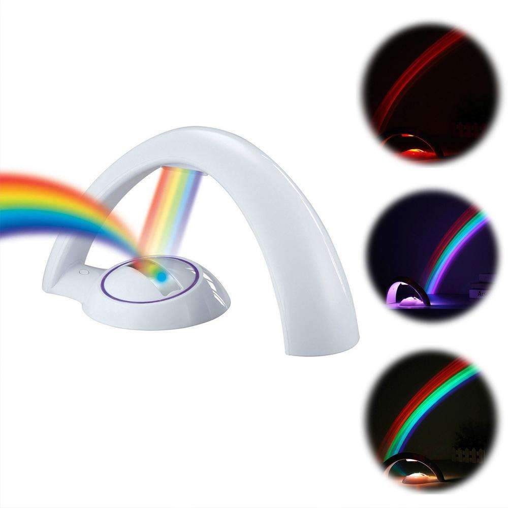Rainbow LED Night Light Projector with Automatic Shut-Off