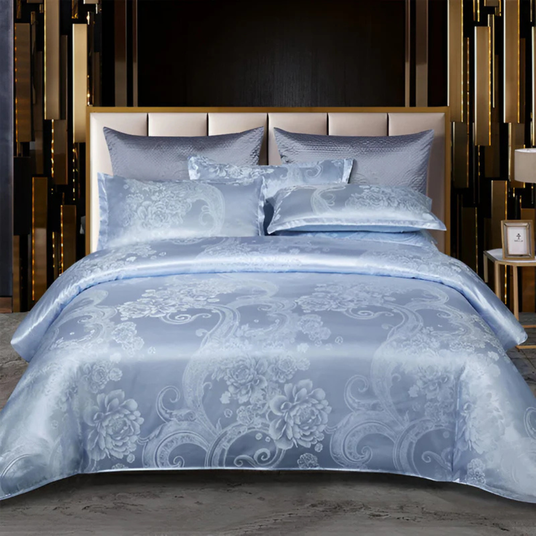 Luxury Satin Duvet Cover Set with Pillowcases - Silky Soft Breathable Bedding