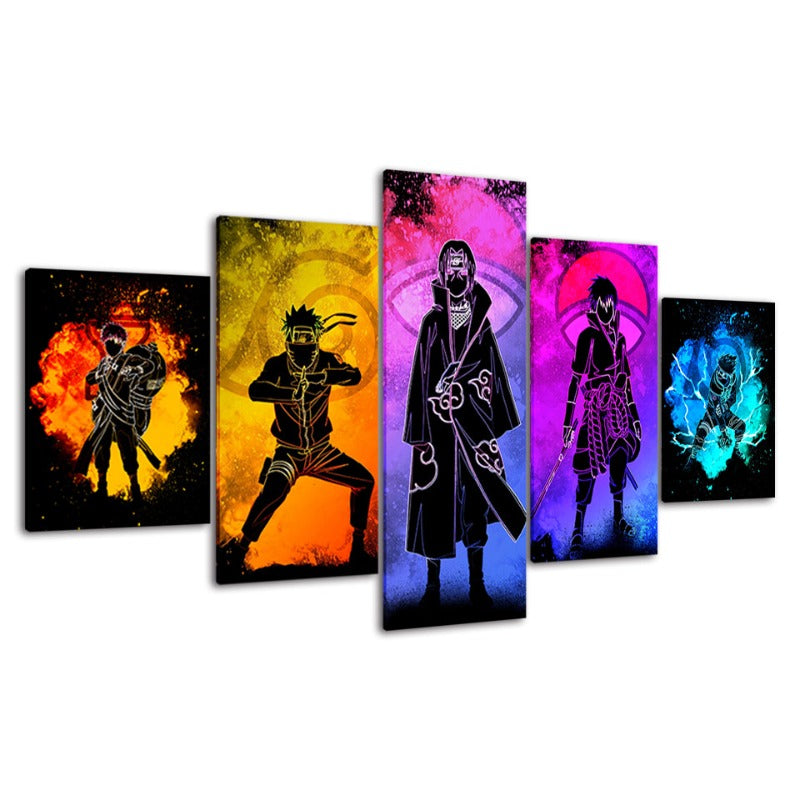 5-Piece Naruto Anime Canvas Wall Art Set