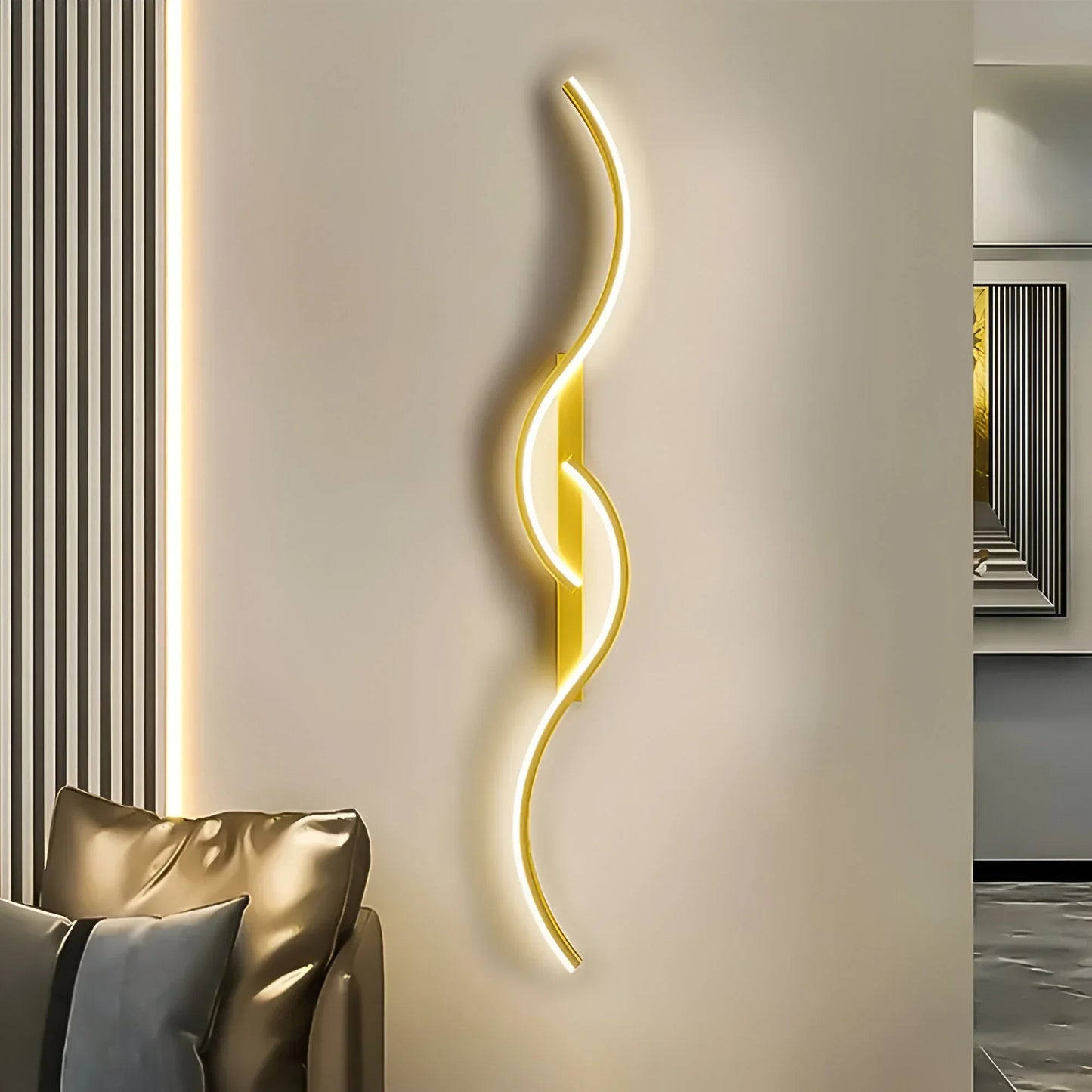 Modern Curved LED Wall Light for Ambient Illumination