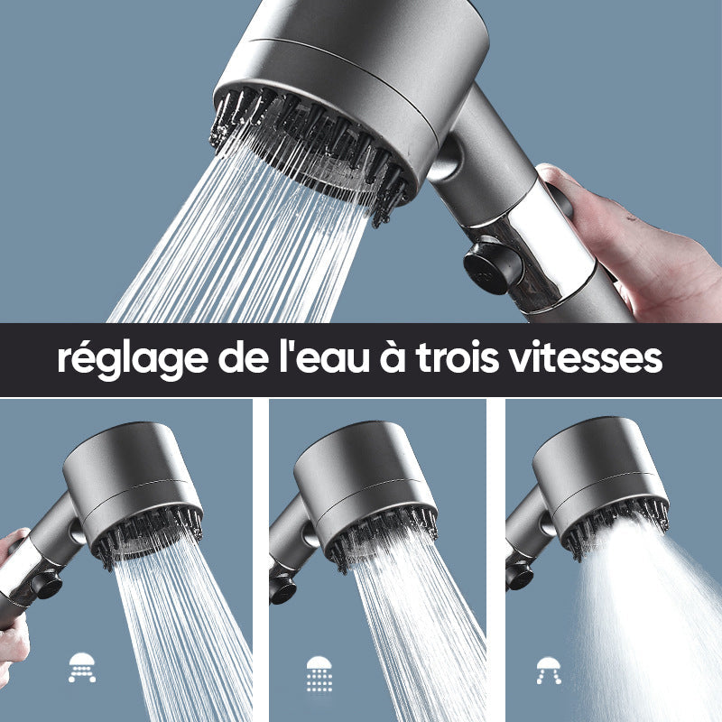 High-Pressure Multifunction Shower Head with Ionic Filter and Adjustable Holder