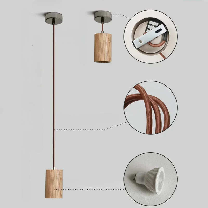 Scandinavian Natural Wood Pendant Lamp