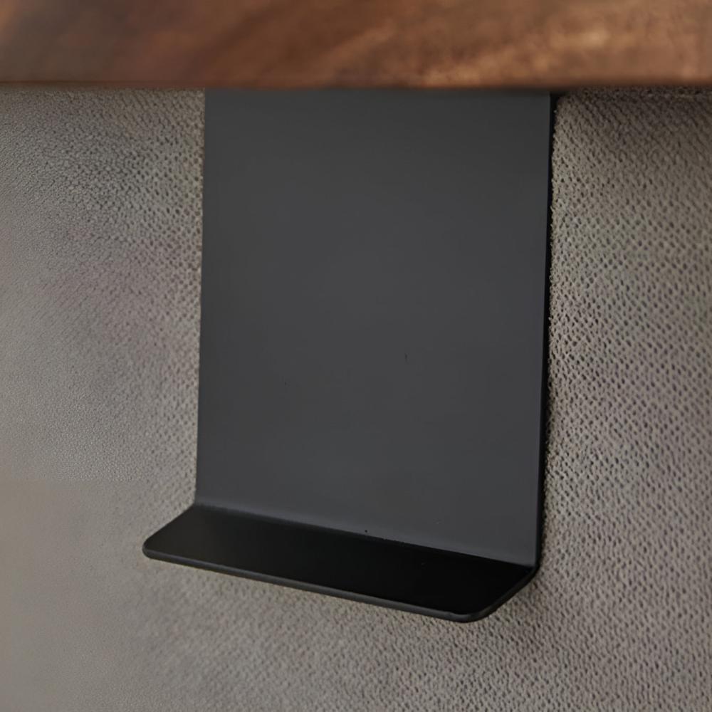Walnut Clip-On Sofa Armrest Tray