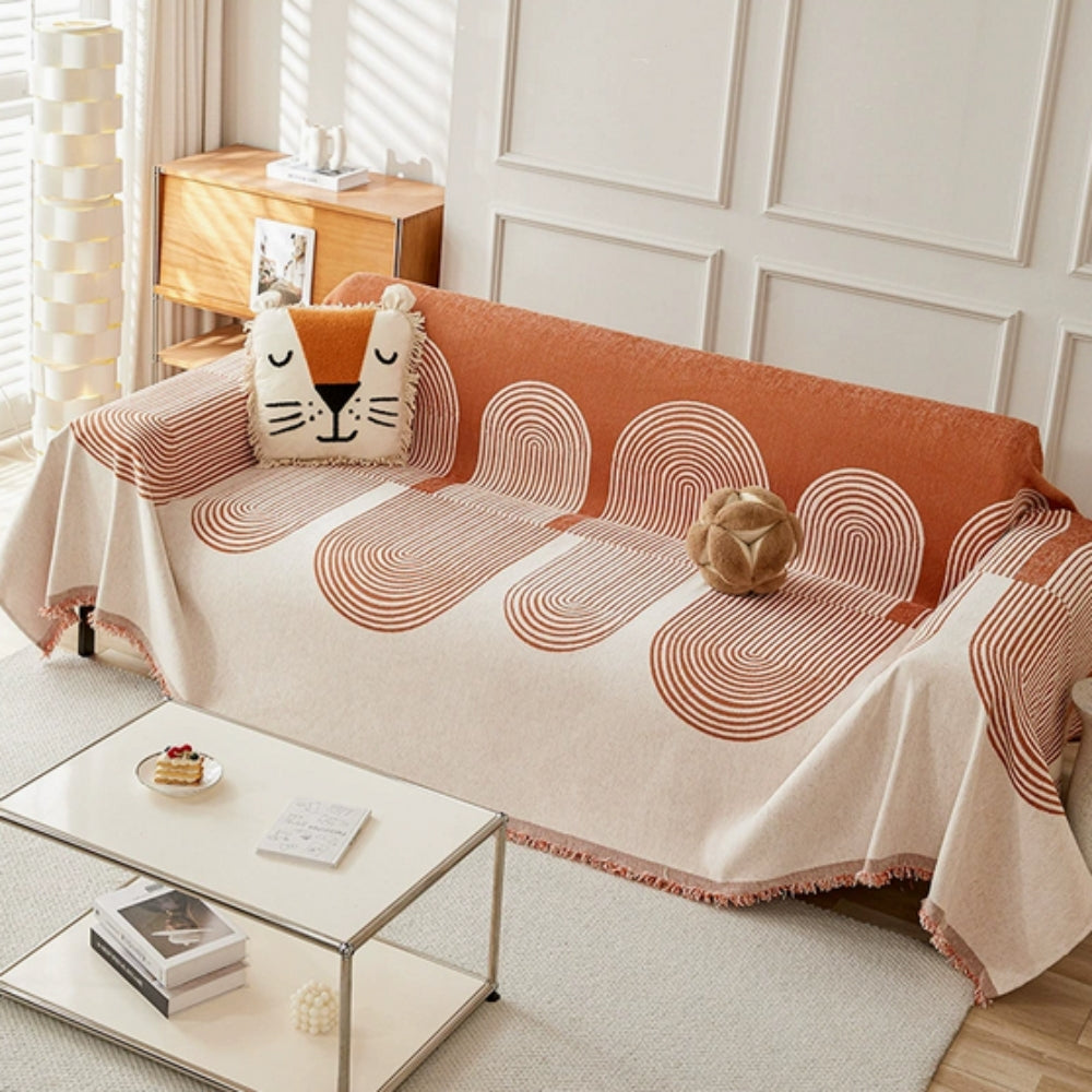 Double-Sided Chenille Sofa Cover for Pets and Spills